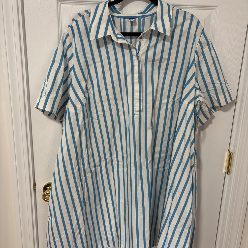 Old Navy Blue and White Striped Dress